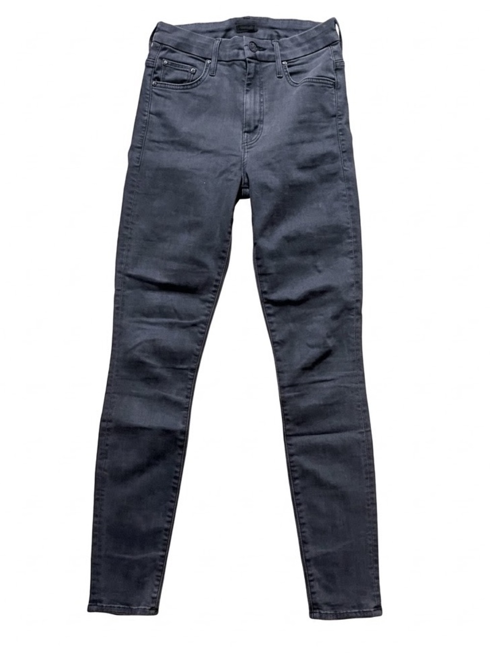 MOTHER High Wasted Looker Jeans 26 Dancing In The Dark Black Skinny Denim Stretc